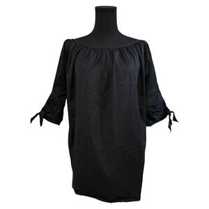 Hatch Maternity Off the Shoulder Tie Sleeve Top Black Pregnancy Size 2 / Medium